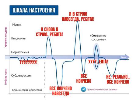 Мем про биполярку и депрессию №13